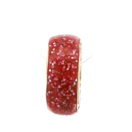 Colgante de Oro Amarillo 18K Circular Calado Rojo