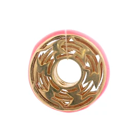 Colgante de Oro Amarillo 18K Circular Calado Rosado