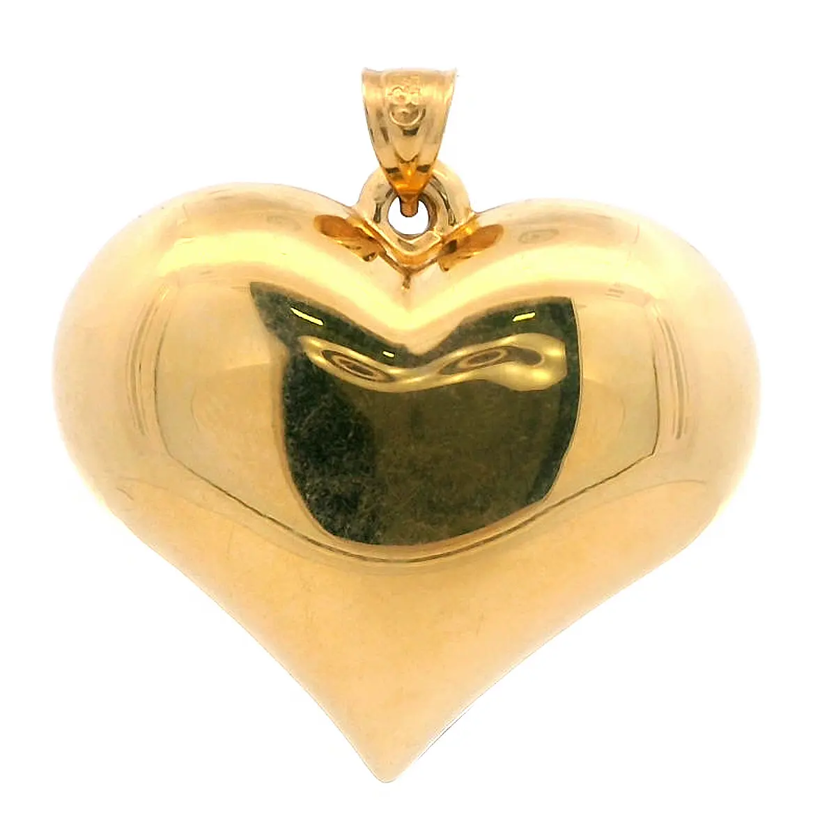 Colgante Corazón Chatón Oro Amarillo 18k 10 Mm | Alda