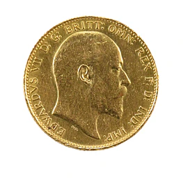 Soberano de Oro Británico (Eduardo VII, 1906)