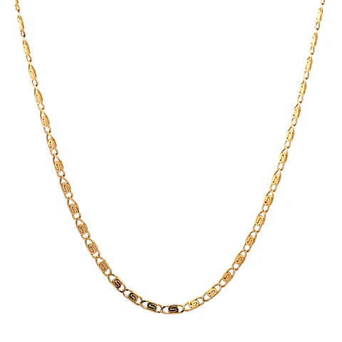 Cadena de Oro Amarillo 18K Lumachina con Broche Mosquetón 60 cm