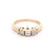 Anillo Cintillo en Oro 14K con 3 Diamantes Naturales