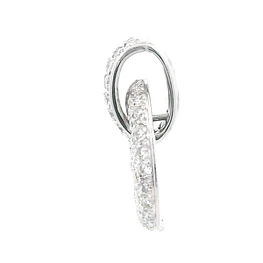 Colgante de Oro 18K Circular Rodinado con 138 Diamantes Naturales y Valier
