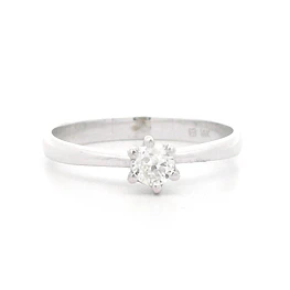 Anillo 18K T16 Solitario Con Diamante