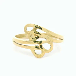 Anillo de Oro Amarillo 18K Calado en Espiral