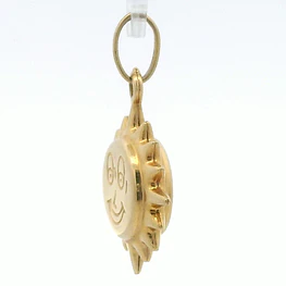 Colgante de Oro Amarillo 18K Sol de Dos Caras