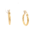 Aros de Oro Amarillo 18K Trenzados
