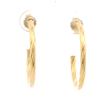 Aros de Oro Amarillo 18K Trenzados