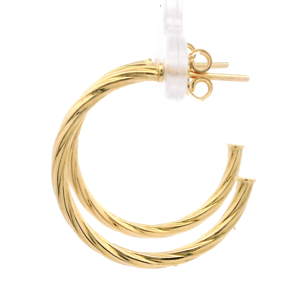 Aros de Oro Amarillo 18K Trenzados