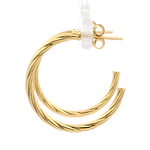 Aros de Oro Amarillo 18K Trenzados