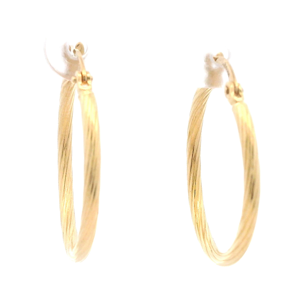 Aros de Oro Amarillo 18K Trenzados