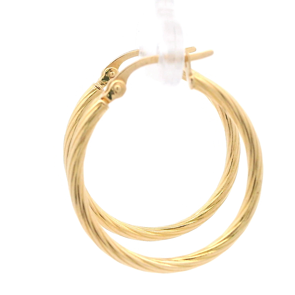 Aros de Oro Amarillo 18K Trenzados