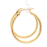Aros de Oro Amarillo 18K Trenzados