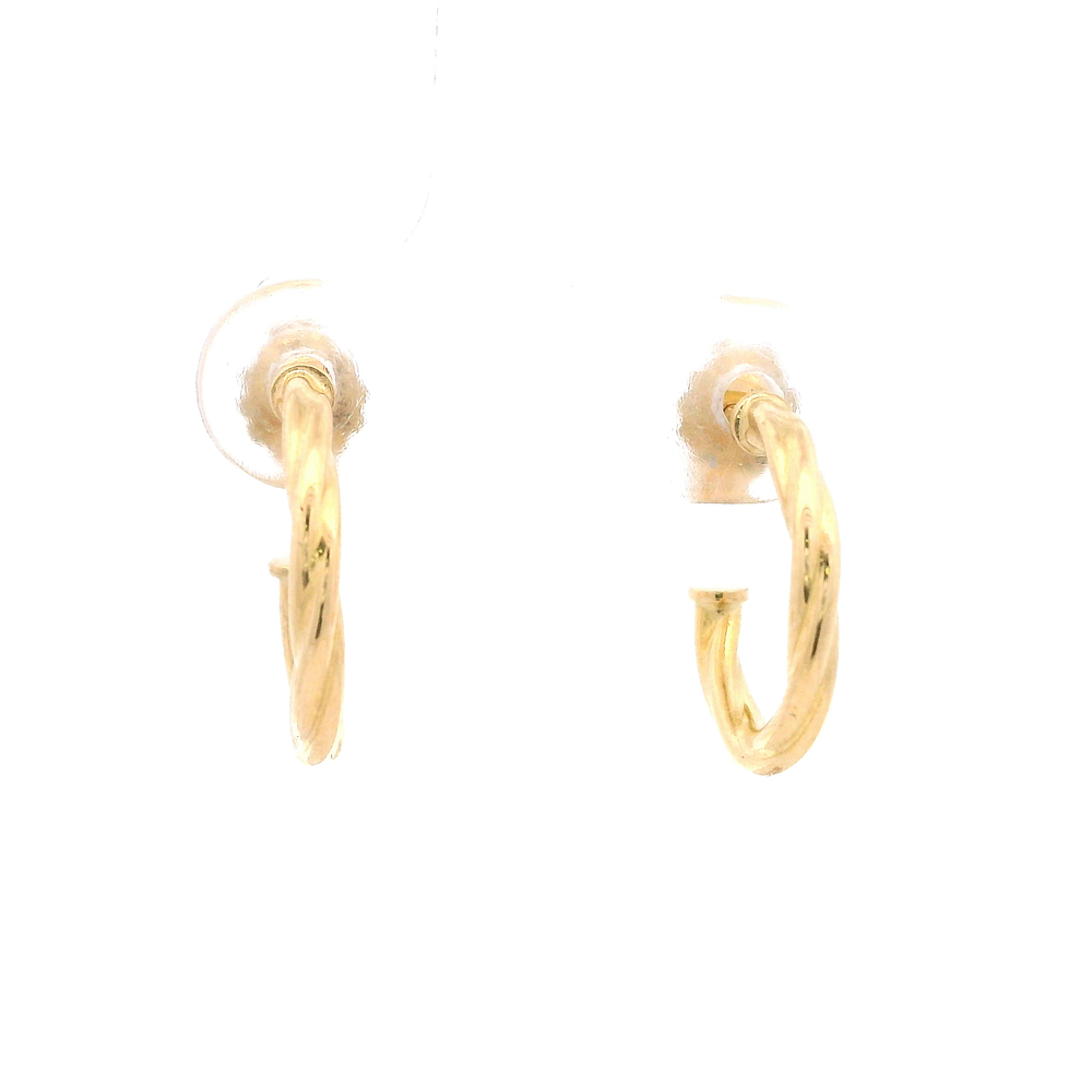 Aros de Oro Amarillo 18K Trenzado