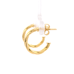Aros de Oro Amarillo 18K Trenzado