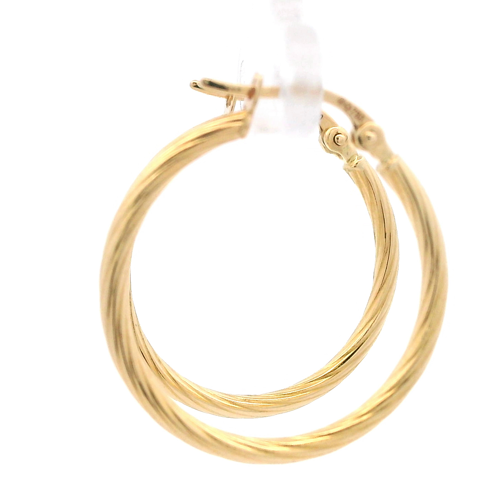 Aros de Oro Amarillo 18K Trenzados