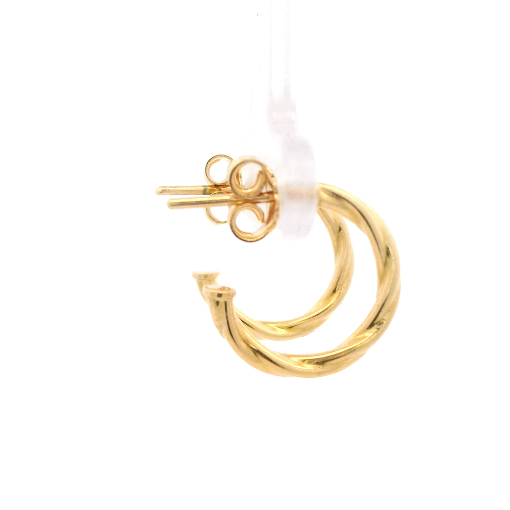 Aros de Oro Amarillo 18K Trenzado