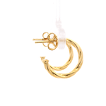 Aros de Oro Amarillo 18K Trenzado