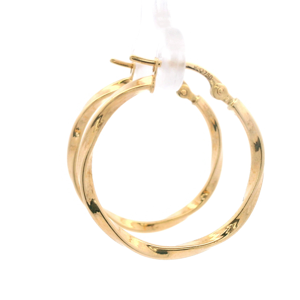 Aros de Oro Amarillo 18K Trenzados