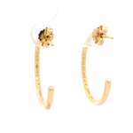 Aros de Oro Amarillo 18K Tubular con Tallados