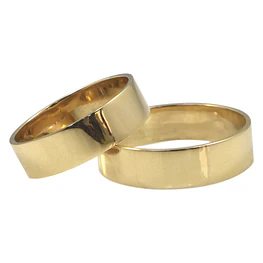 Argollas de Matrimonio Planas 18K
