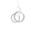 Aros de Oro Blanco 18K Huggies con Piedras Incoloras