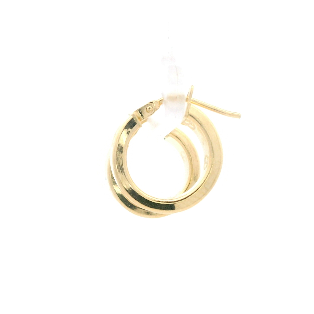 Aros de Oro Amarillo 18K Tubulares Inflados