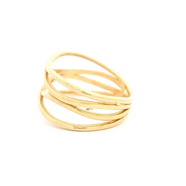 Anillo de Oro Amarillo 18K Cintillo Cruzado