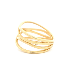 Anillo de Oro Amarillo 18K Cintillo Cruzado