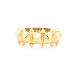 Anillo de Oro Amarillo 18K Cintillo Diseño Rombo