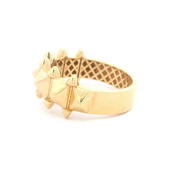 Anillo de Oro Amarillo 18K Cintillo Diseño Rombo