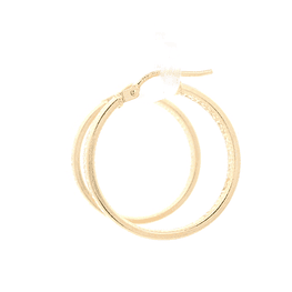 Aros de Oro Amarillo 18K Tubulares Tallados