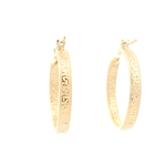 Aros de Oro Amarillo 18K Tubulares Tallados