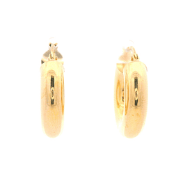 Aros de Oro Amarillo 18K Tubulares Criollos Inflados