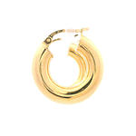 Aros de Oro Amarillo 18K Tubulares Criollos Inflados