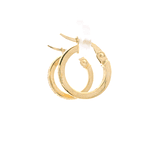 Aros de Oro Amarillo 18K Tubulares Tallados