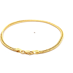 Pulsera de Oro Amarillo 18K Espiga Doble
