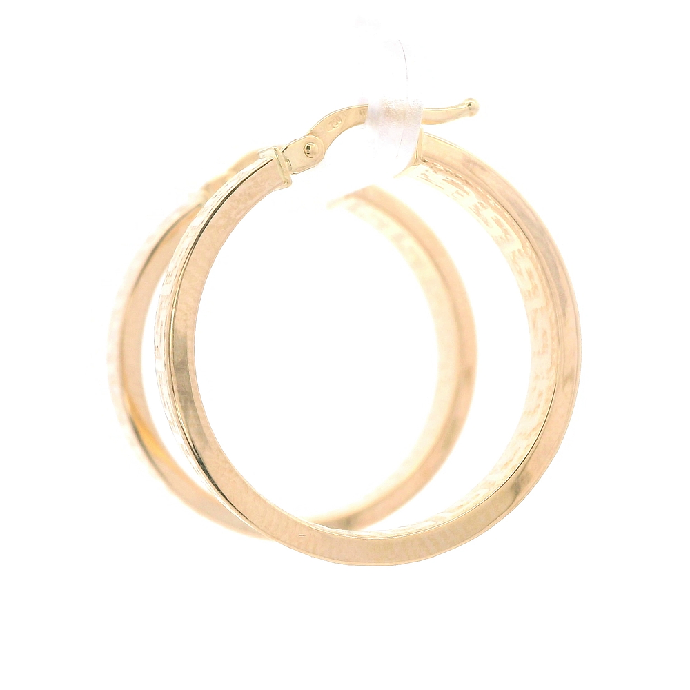 Aros de Oro Amarillo 18K Tubulares Tallados