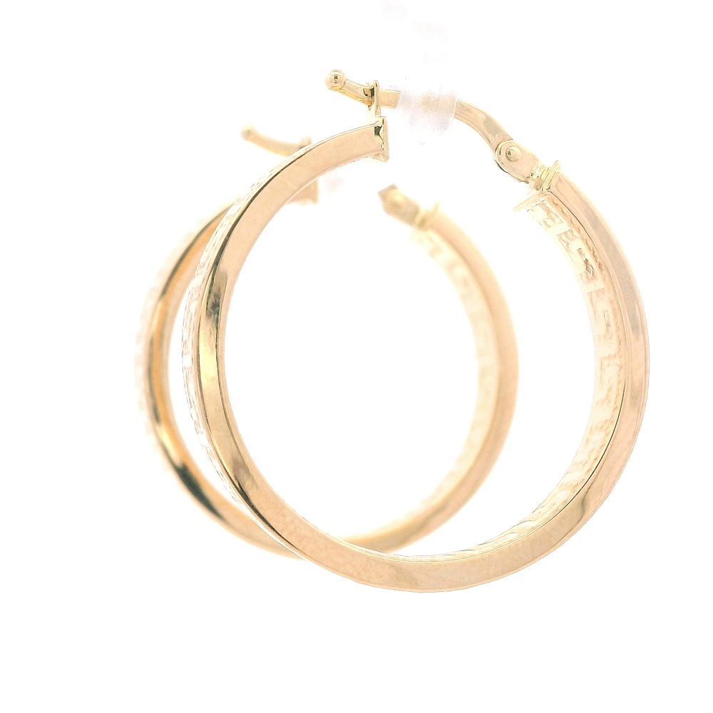 Aros de Oro Amarillo 18K Tubulares Tallados