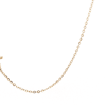 Cadena de Oro Amarillo 18K Labrada con Cruz y Piedras Incoloras