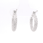 Aros de Oro Blanco 18K Tubulares Tallados