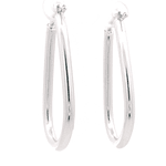 Aros de Oro Blanco 18K Campana Inflados