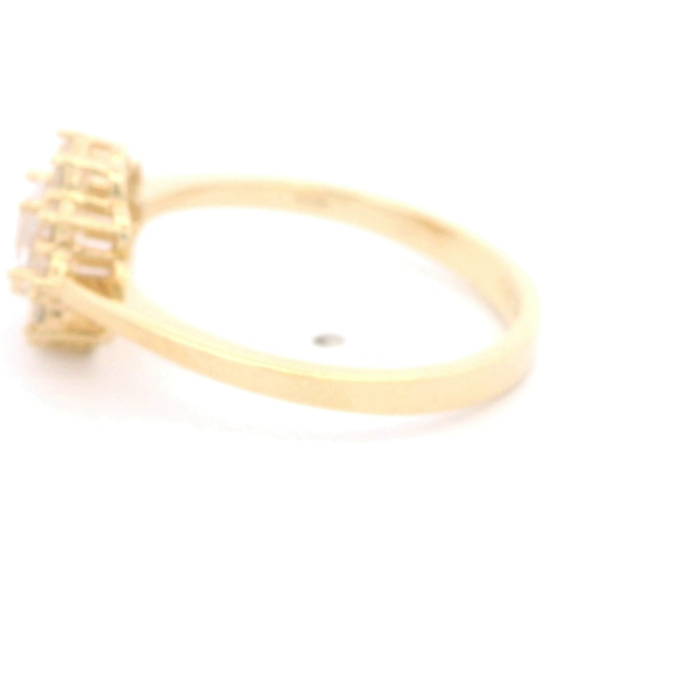 Anillo de Oro Amarillo Flor 18K Talla 17