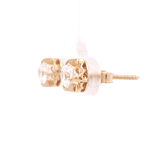 Aros de Oro Amarillo Chatón Circular 18K