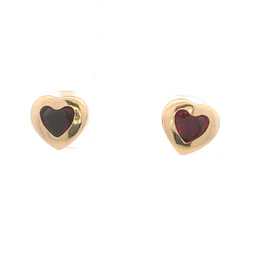 Aros de Oro Amarillo Corazón 18K