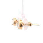 Aros de Oro Amarillo Punto de Luz 18K