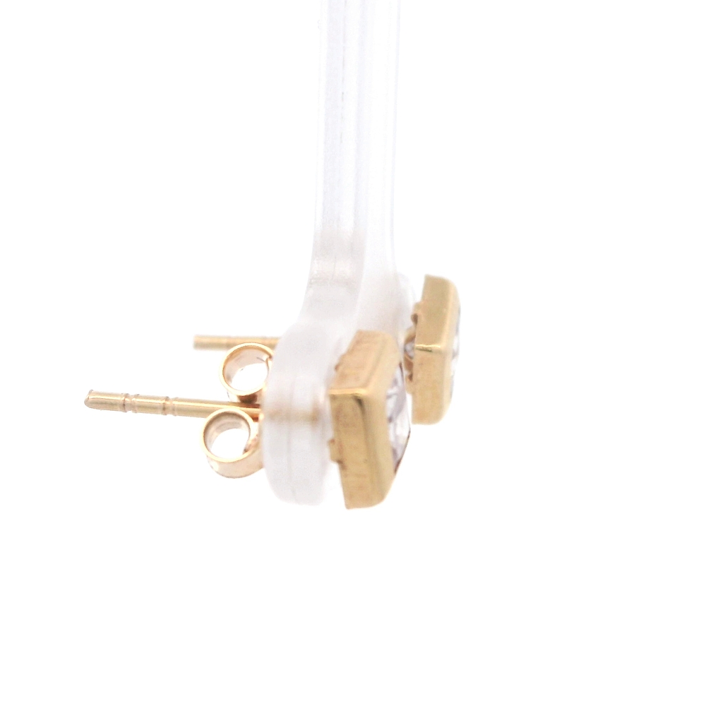 Aros de Oro Amarillo Cuadrado 18K