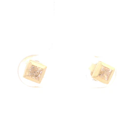 Aros de Oro Amarillo Cuadrado 18K
