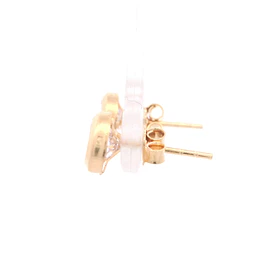 Aros de Oro Amarillo Punto de Luz 18K