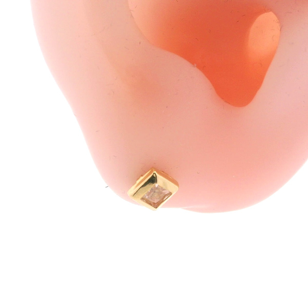 Aros de Oro Amarillo Cuadrado 18K